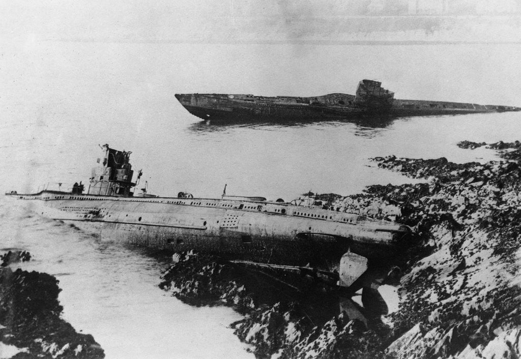 Detail of U-Boats Washed on Cornish Coast by Corbis