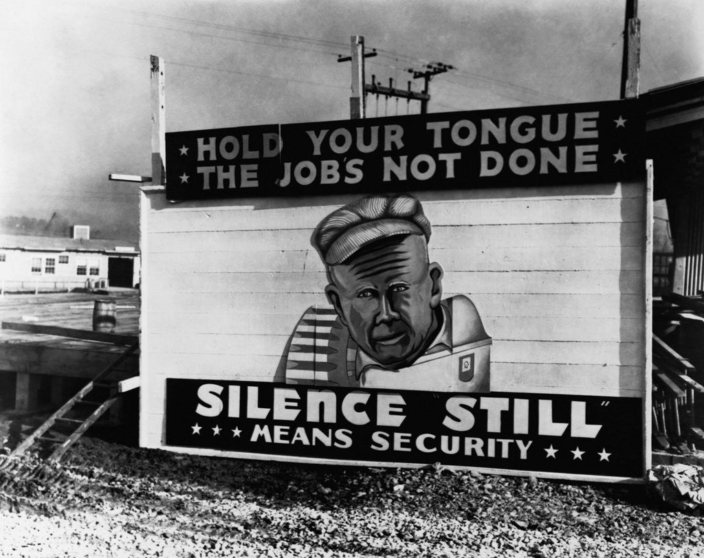 Detail of Security Billboard at Allis-Chalmers Plant by Corbis