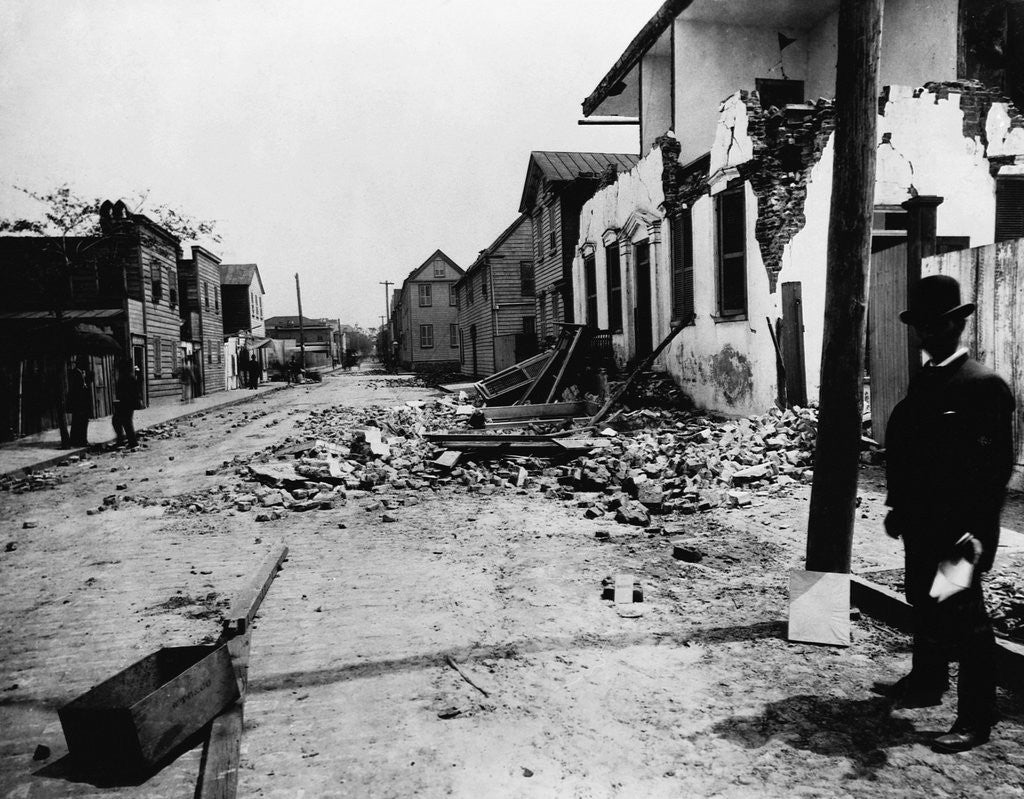 Detail of Damage Caused by the 1886 Earthquake by Anonymous