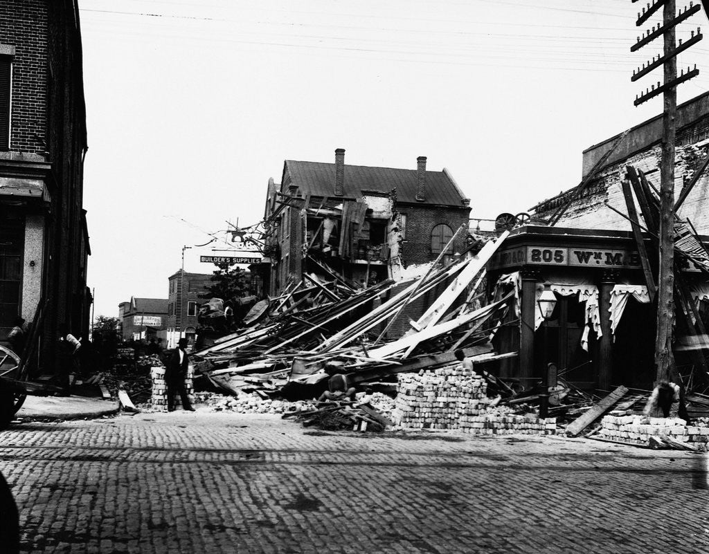 Detail of Building Destroyed by 1886 Earthquake by Anonymous