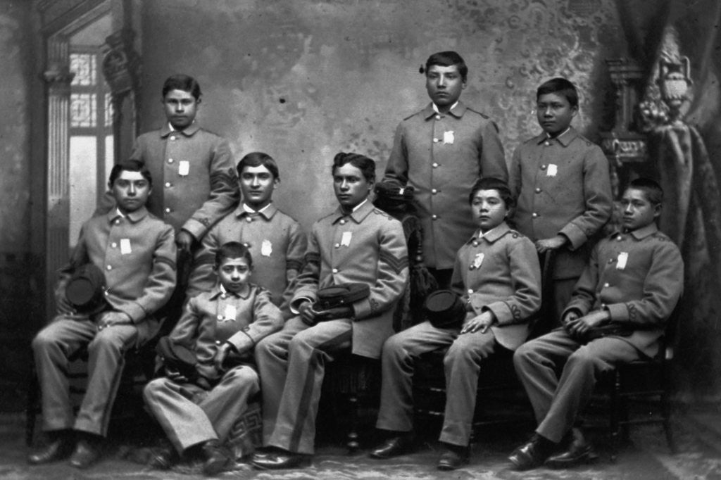 Detail of Native American Boys at Carlisle School by Anonymous
