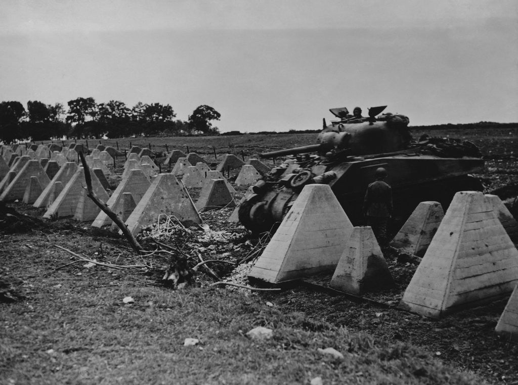 Detail of US Tank Crossing the Siegfried Line by Anonymous