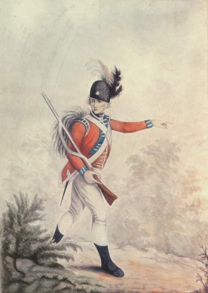 Detail of Light Infantryman by Henry William (after) Bunbury