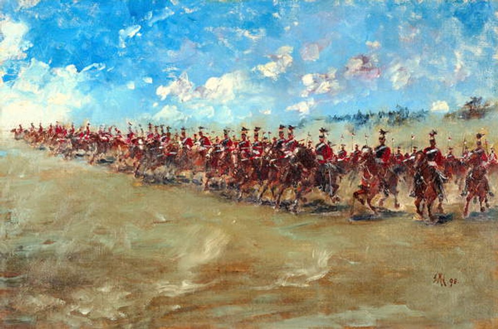 Detail of 16th Lancers advancing at a gallop, 1898 by Edward Matthew Hale