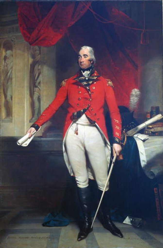 Detail of Francis Rawdon Hastings 2nd Earl of Moira, c.1804 by Martin Archer Shee