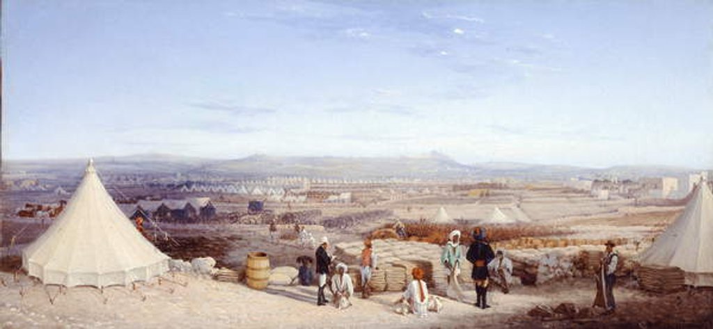 Detail of Indian Cavalry Camp, Malta, 1878 by Girolamo Gianni