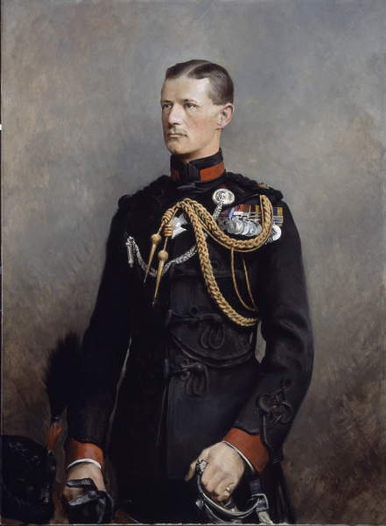 Detail of The Hon. Lieutenant Frederick Hugh Sherston Roberts, Kings Royal Rifle Corps, 1901 by Julian Russell Story