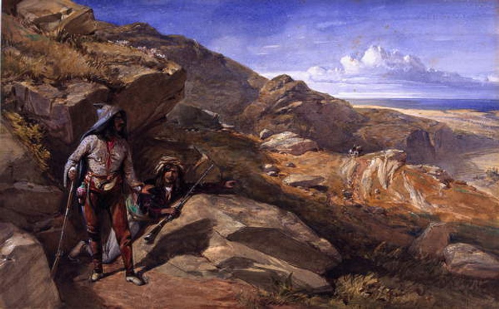 Detail of Two Bandits in the Hills, 1857 by William 'Crimea' Simpson