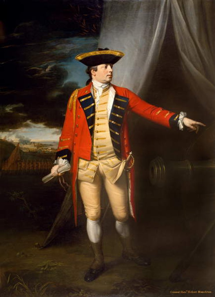 Detail of Major-General The Honourable Robert Monckton, at the Taking of Martinique, 1762, c.1763-64 by Benjamin West
