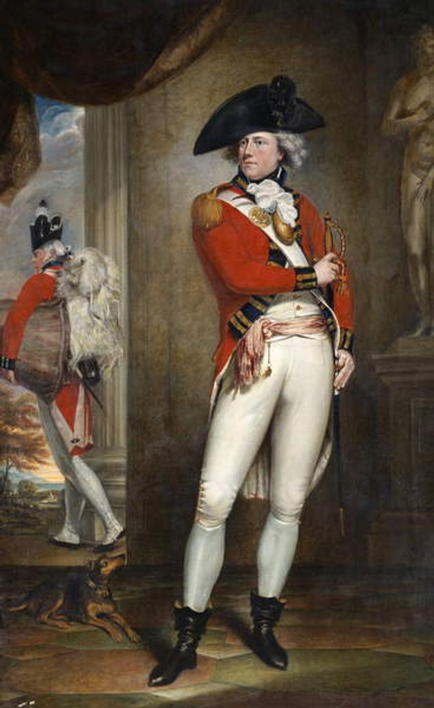 Detail of Captain John Clayton Cowell, 1st Battalion, 1st Regiment of Foot, c.1796 by William Beechey