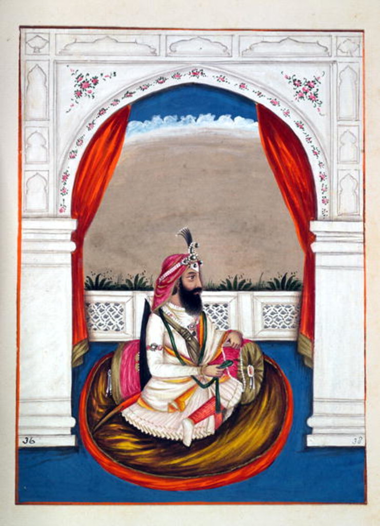 Detail of Dewan Mubraj by Indian School