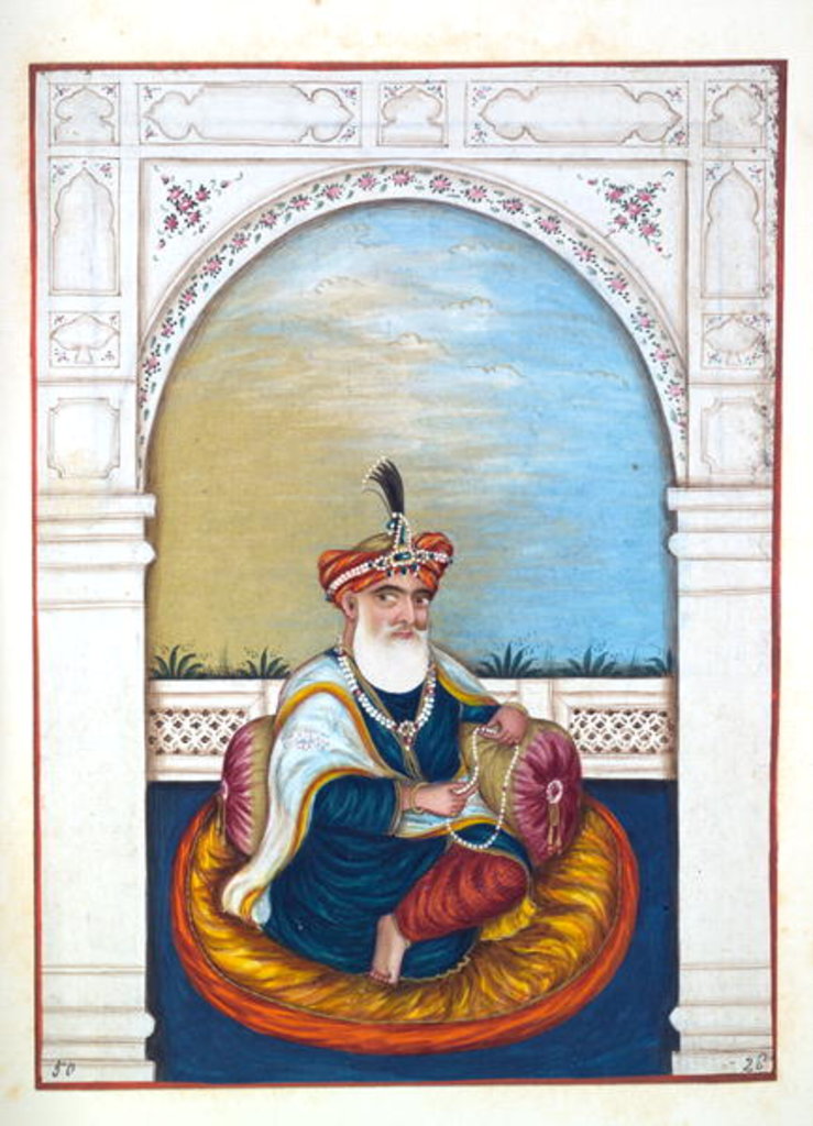 Detail of Nawab Sarfaraz Khan by Indian School