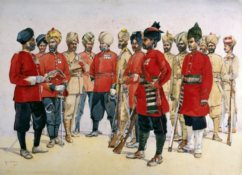 Detail of VCO's, NCO's and sepoys of various Punjab Regiments by Alfred Crowdy Lovett