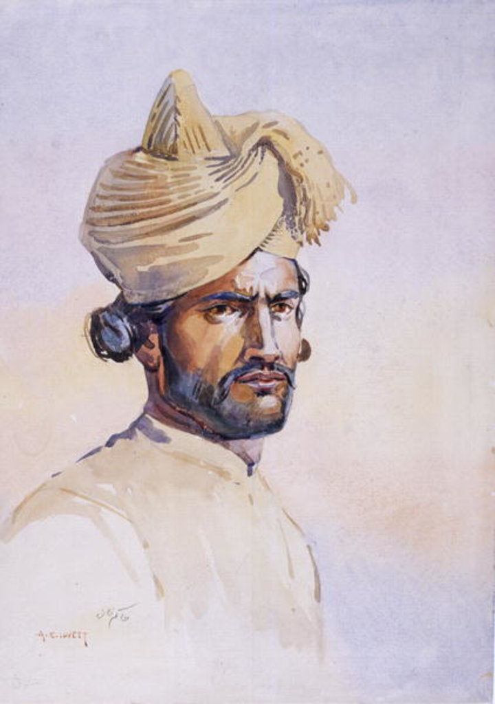 Detail of Soldier of the 82nd Punjabis, Awan by Alfred Crowdy Lovett