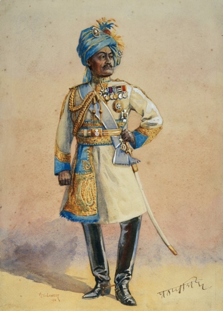 Hon Major-General H.H. Maharaja Sir Pratap Singh Bahadur by Alfred Crowdy Lovett