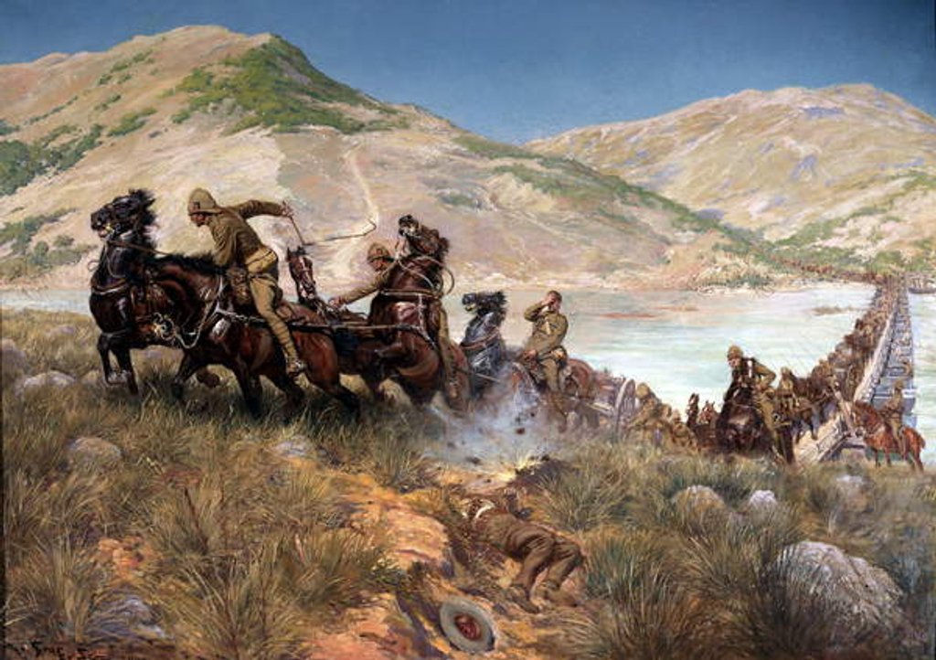 Detail of Buller''s Final Crossing of the Tugela, February 1900 by Georges Bertin Scott