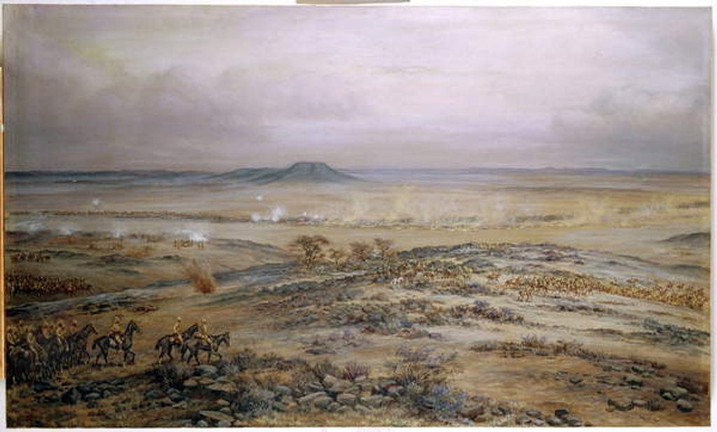 Detail of The Attack on Cronje''s Force at Vedute Drift near Paardeberg, 1900 by Godfrey Douglas Giles