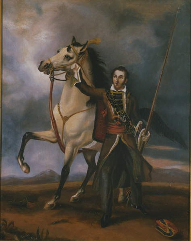Detail of Lieutenant Charles Swanston, Poona Irregular Horse, 1819 circa by Unknown Artist