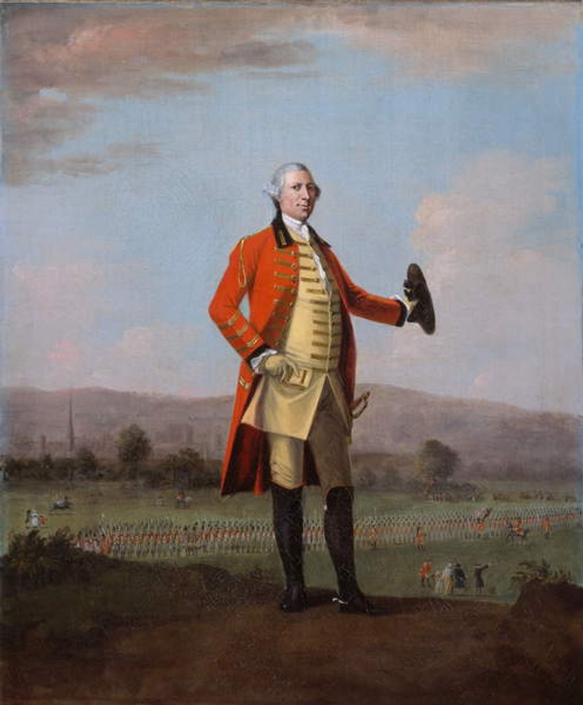 Detail of Sir Armine Wodehouse, MP, at a Review of his Regiment near Norwich, 1759 circa by David Morier