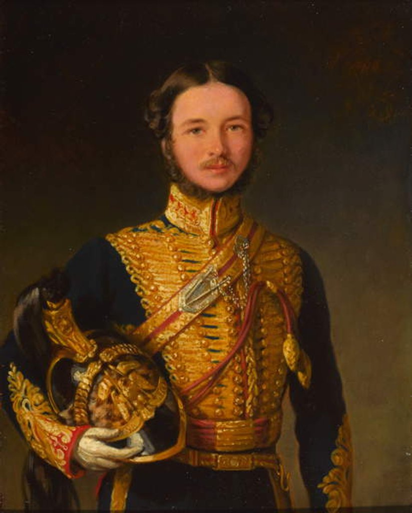 Detail of An Officer of the 1st Troop, Bombay Horse Artillery, 1850 circa by Unknown Artist