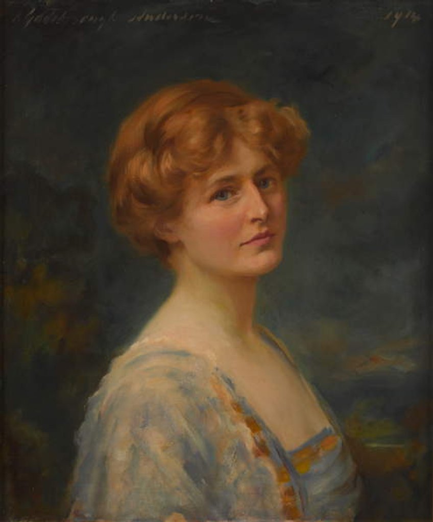 Detail of Dame Florence Simpson DBE, 1914 by Charles Goldsborough Anderson