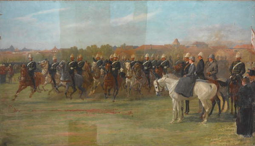 Detail of The Shanghai Volunteers at a Review, 1892 by John Charlton