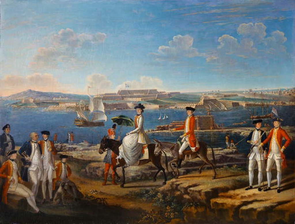 Detail of Lady Johnstone, wife of the Governor of Menorca, c.1771 by Giuseppe Chiesa