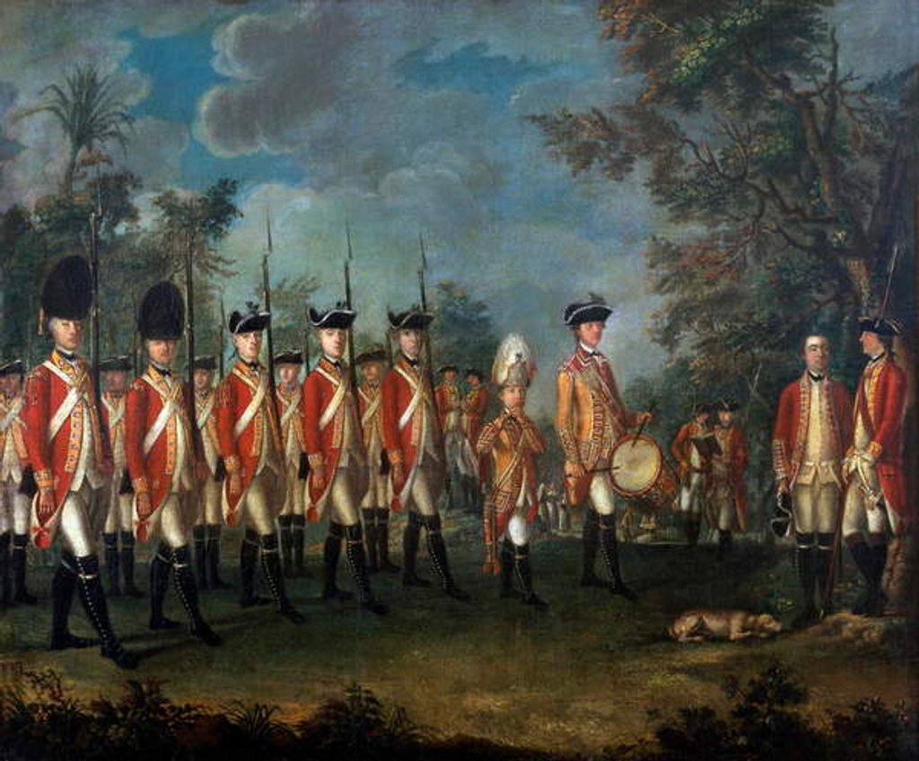 Detail of Lord George Lennox, Colonel of the 25th Regiment of Foot, c.1771 by Giuseppe Chiesa