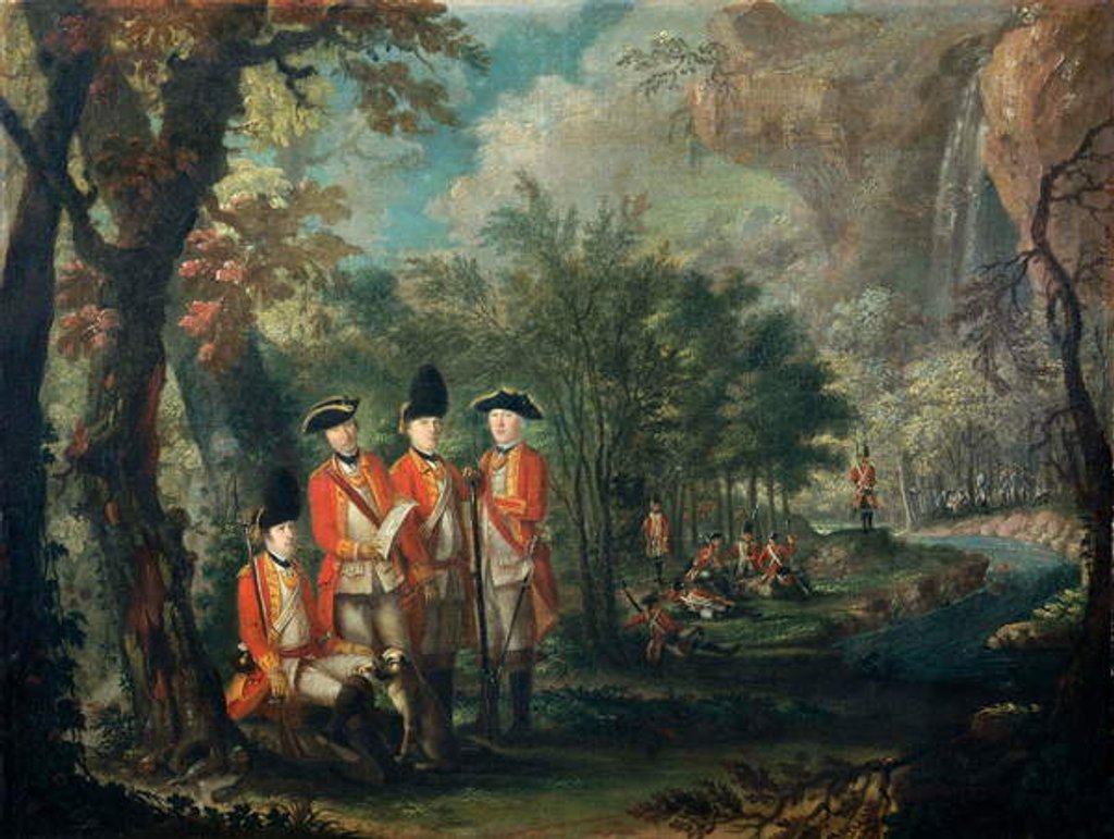 Detail of The 25th Regiment of Foot in Minorca, c.1771 by Giuseppe Chiesa