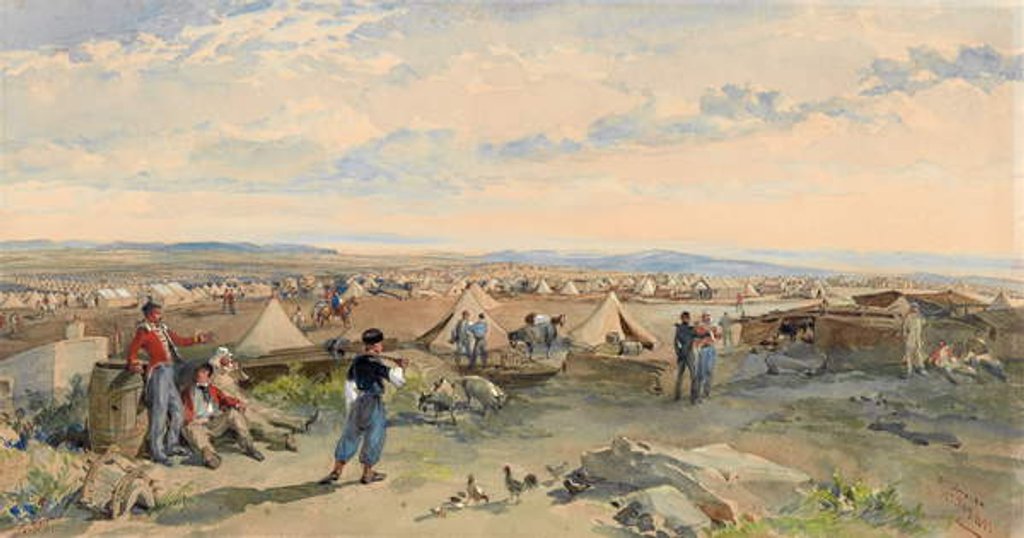 Detail of Camp of the Fourth Division, 15 July 1855 by William 'Crimea' (after) Simpson