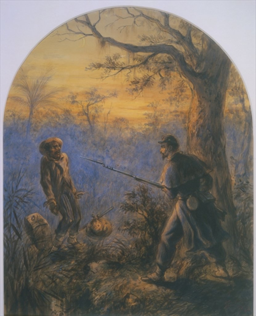 Detail of A Fleeing Slave by American School