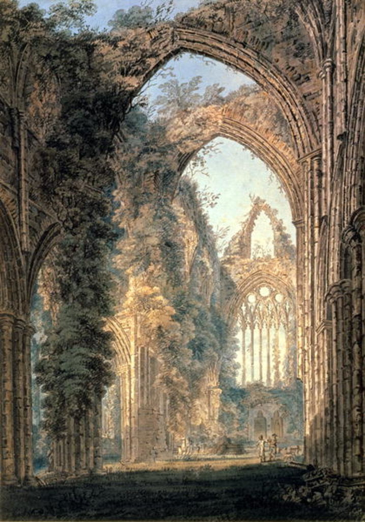 Detail of Tintern Abbey by Thomas Girtin