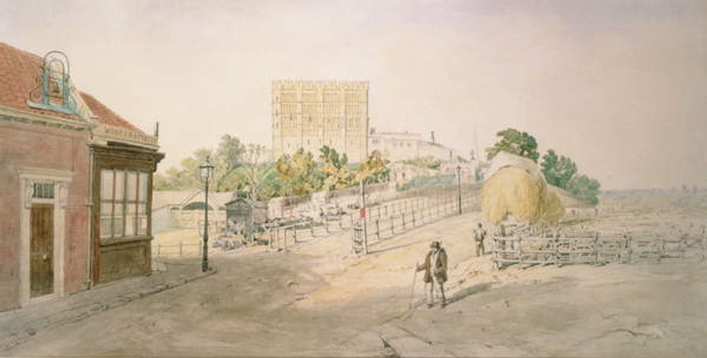 Detail of Norwich Castle by John Joseph Cotman