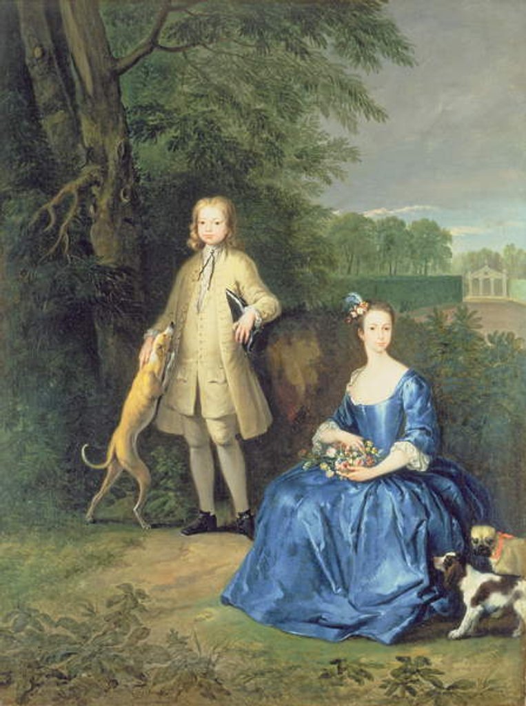 Detail of Portrait of Master Edward and Miss Mary Macro, 1733 by Peter Tillemans