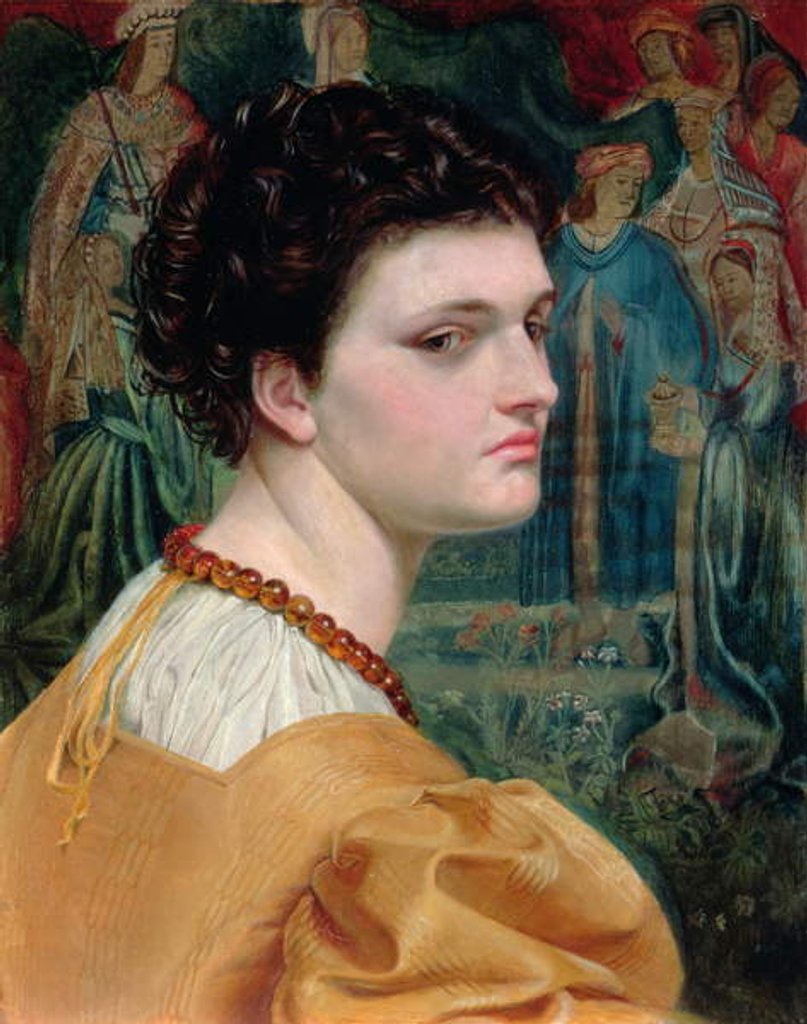 Detail of Lady in a Yellow Dress by Emma Sandys