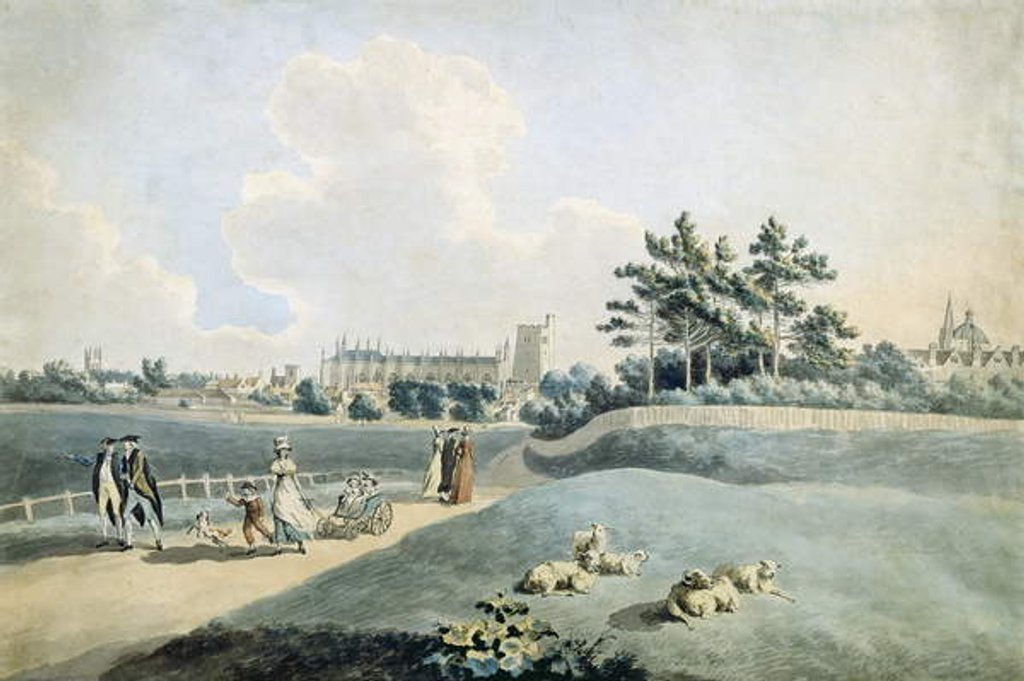 Detail of New College from the Parks, c.1790 by Peter Le Cave