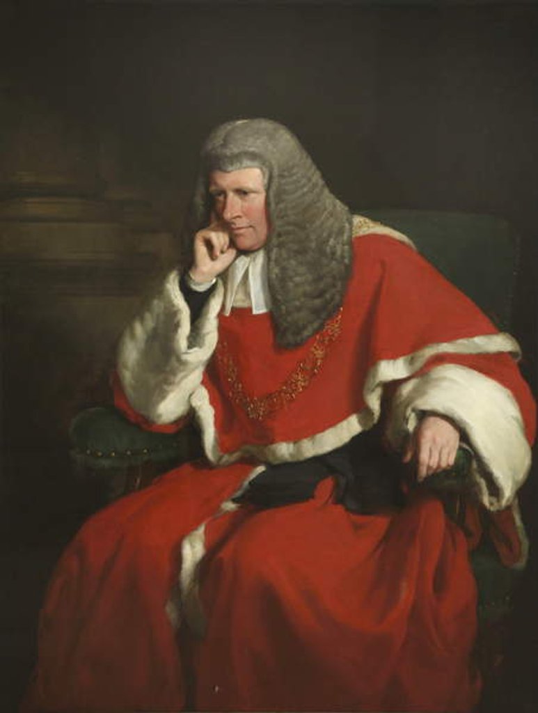 Detail of Sir William Erle, Lord Chief Justice by Francis Grant