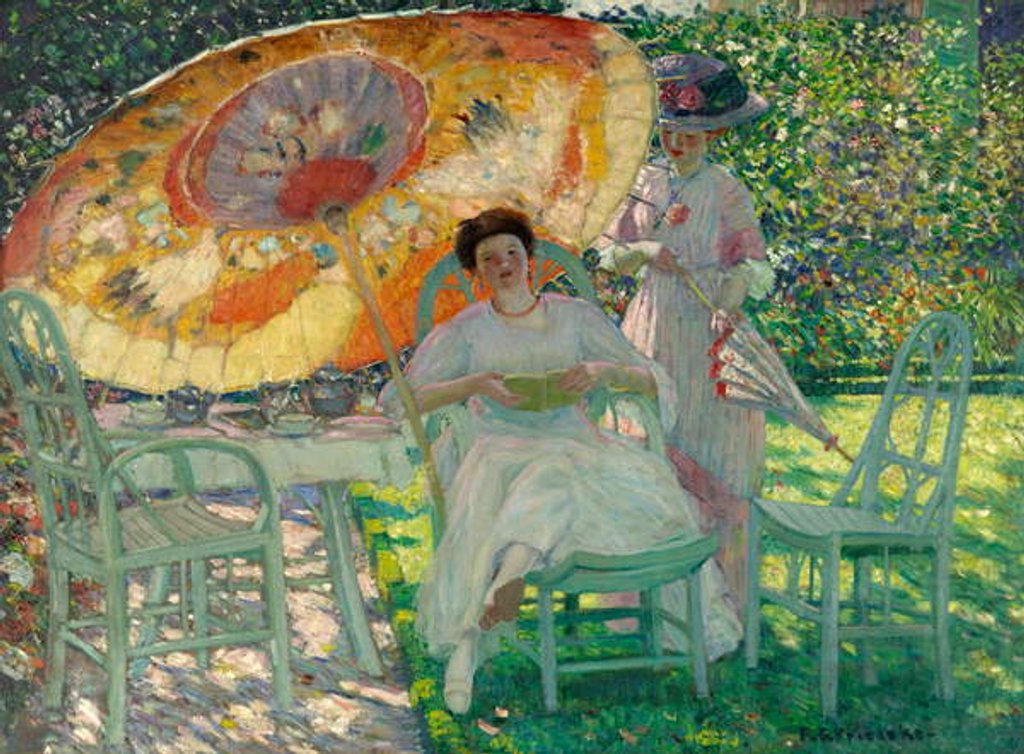 Detail of The Garden Parasol, c.1910 by Frederick Carl Frieseke
