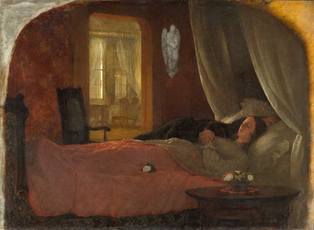 Detail of The Last Sleep, c.1858 by George Cochran Lambdin