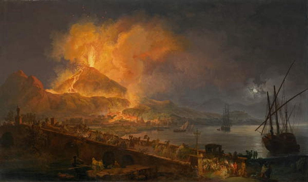 Detail of The Eruption of Mt. Vesuvius, 1777 by Pierre Jacques Volaire