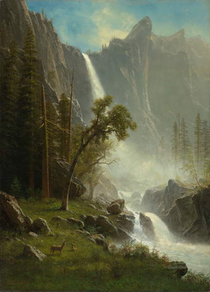 Detail of Bridal Veil Falls, Yosemite, c.1871-1873 by Albert Bierstadt