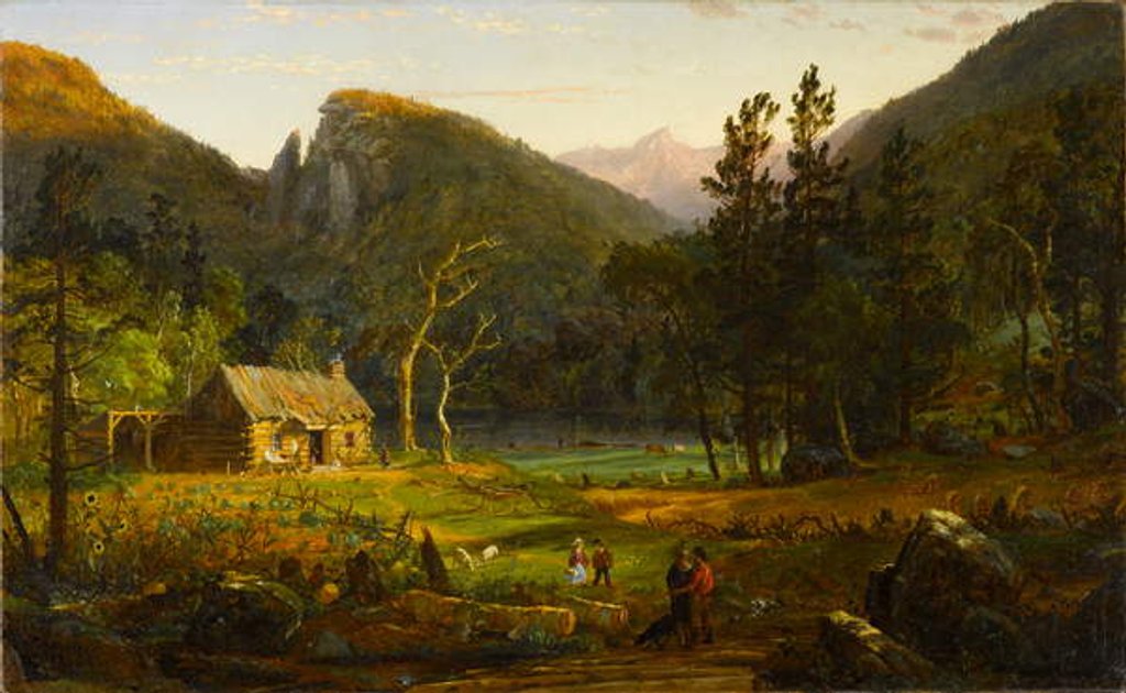 Detail of Eagle Cliff, Franconia Notch, New Hampshire, 1858 by Jasper Francis Cropsey