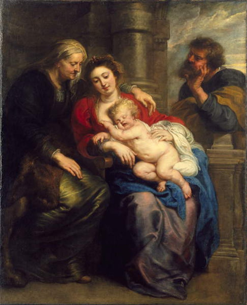 Detail of The Holy Family with St. Anne, c.1630-1635 by Peter Paul (and studio) Rubens