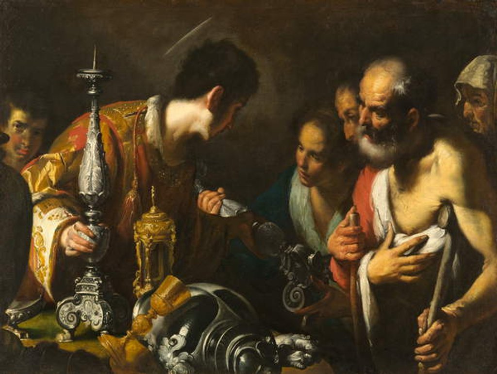 Detail of St. Lawrence Distributing the Treasures of the Church, c.1625 by Bernardo Strozzi