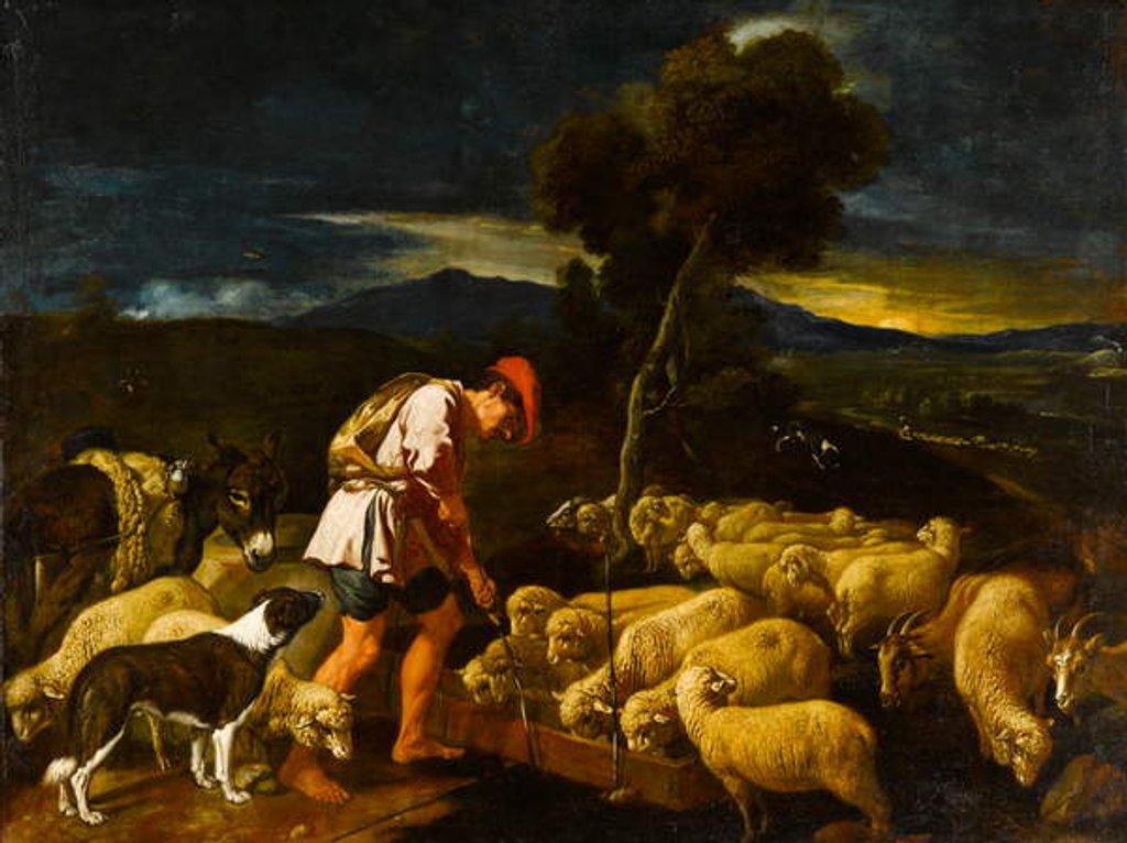 Detail of Jacob Watering Laban's Sheep before Peeled Branches, c.1612-1622 by Pedro Orrente