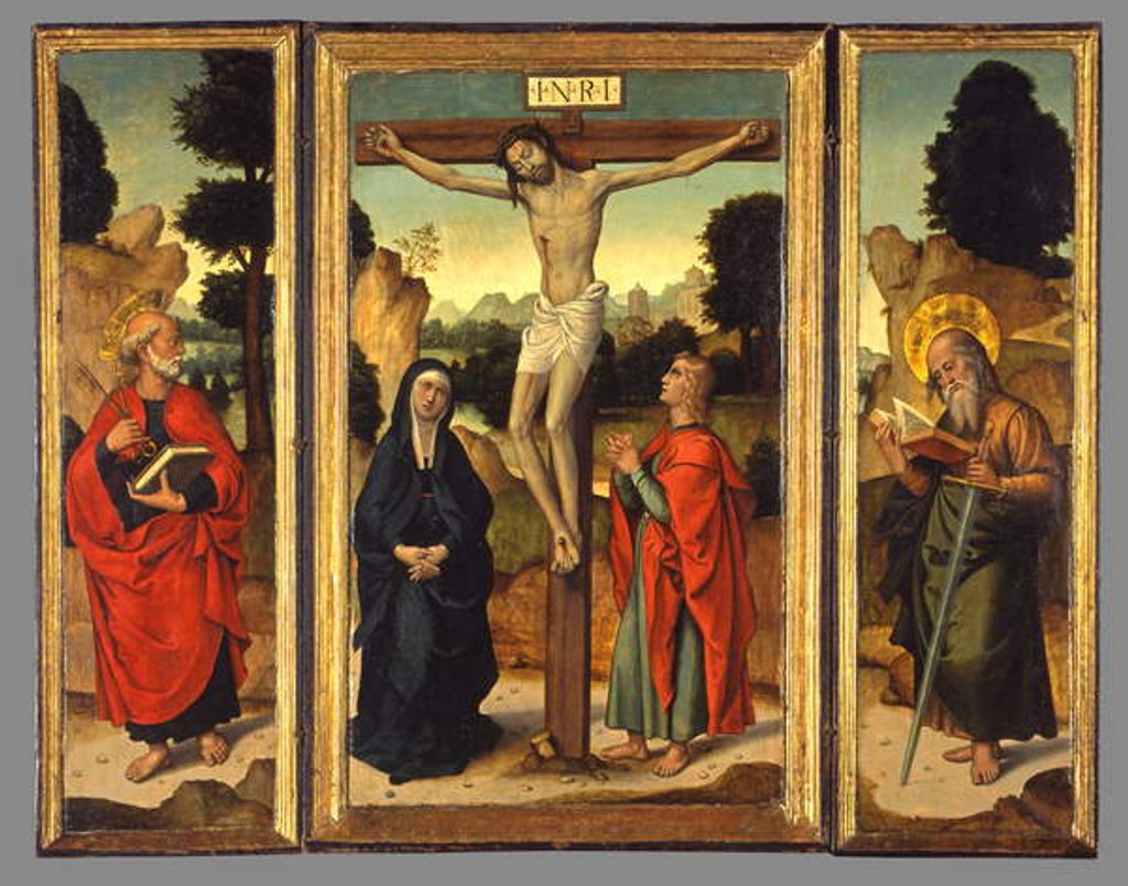 Detail of Cruifixion with the Virgin and Saints John the Evangelist, Peter, and Paul, c.1520-1540 by Juan de Borgona