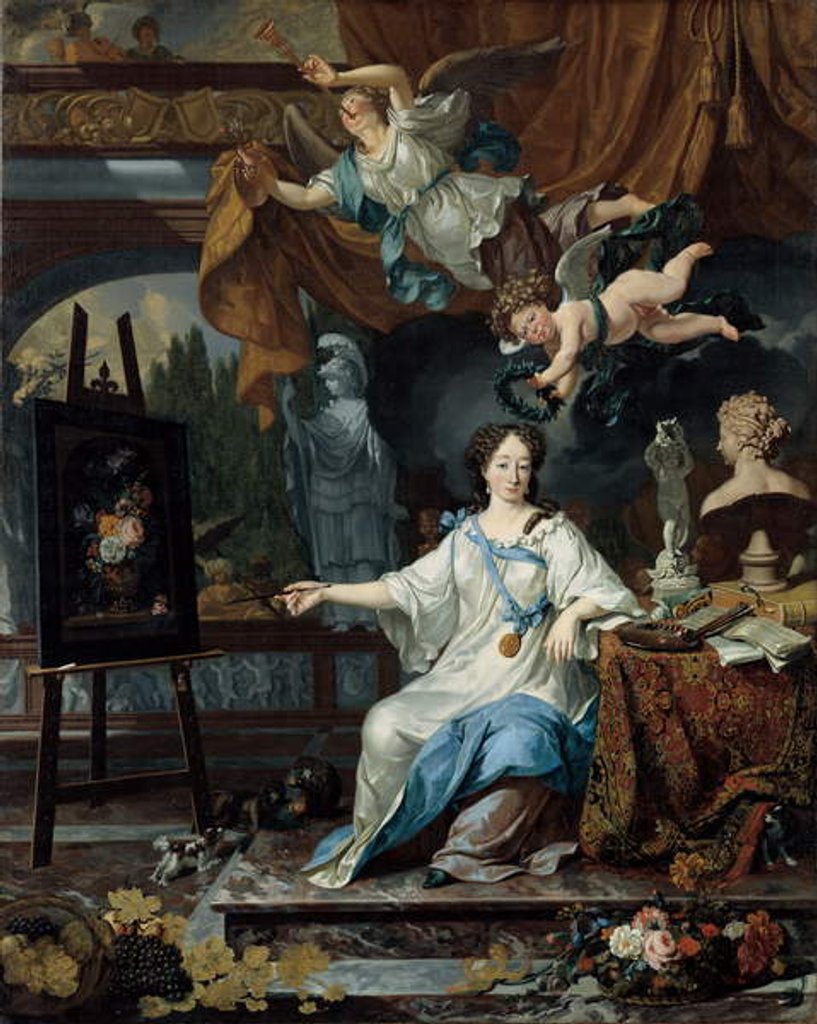 Detail of Allegorical Portrait of an Artist in Her Studio, c.1675-1685 by Michiel van Musscher