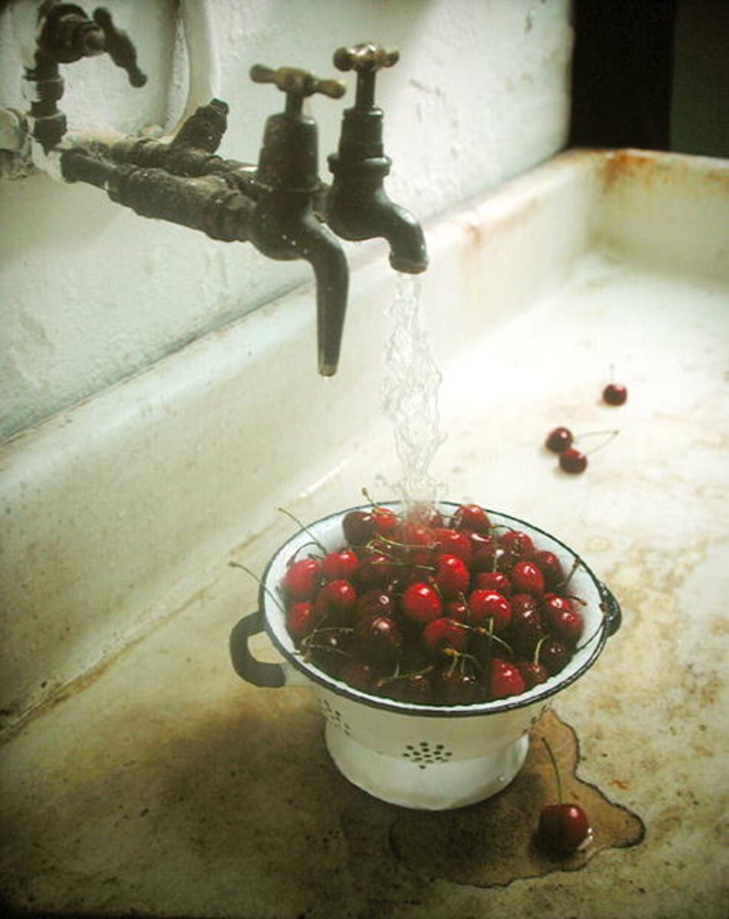 Detail of Washing cherries, 1988 by Anonymous