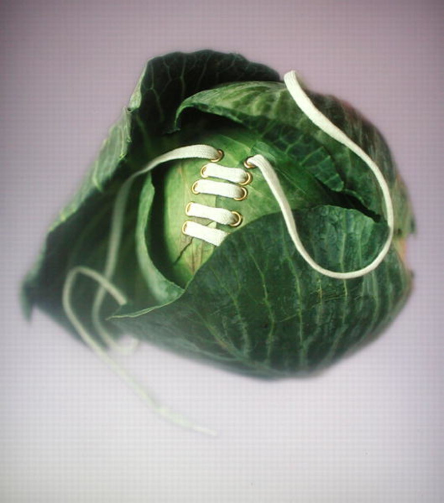 Detail of Cabbage with laces, 2000 by Anonymous