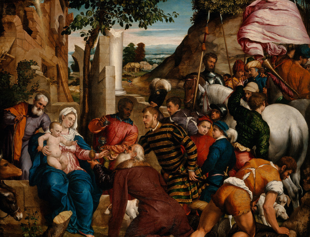 Detail of The Adoration of the Kings by Jacopo Bassano